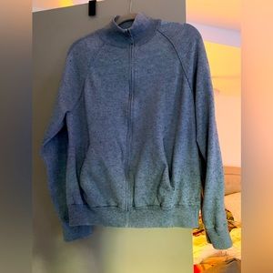 Men’s cotton cashmere zip cardigan